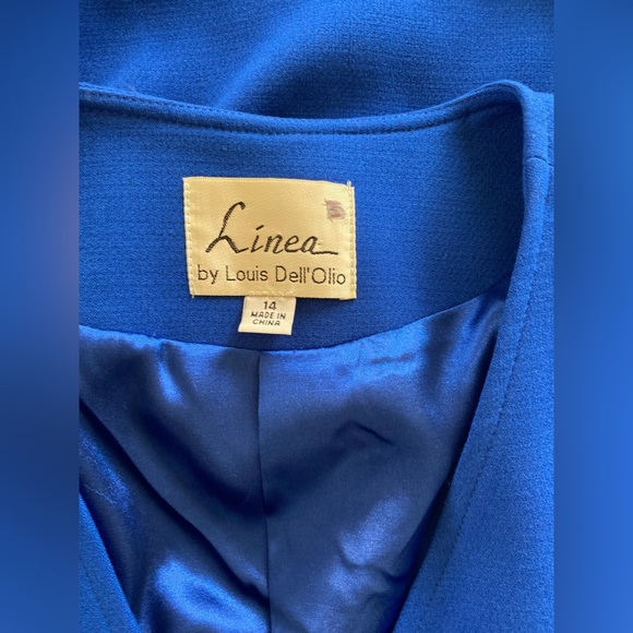 LÍNEA BY LOUIS DELL’OLIO 💙BLUE💙 V-NECK ZIP FRONT JACKET PLUS SIZE 14 🌟NWOT🌟 - Picture 12 of 16